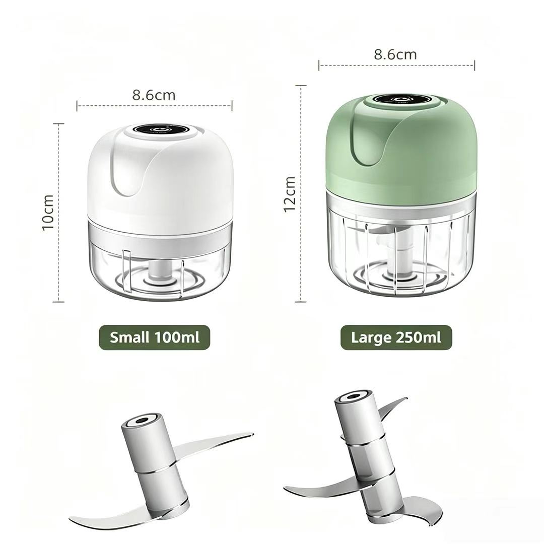 Baby Food With Meat - 23W USB Şarjlı Elektrikli Sarımsak Doğrayıcı