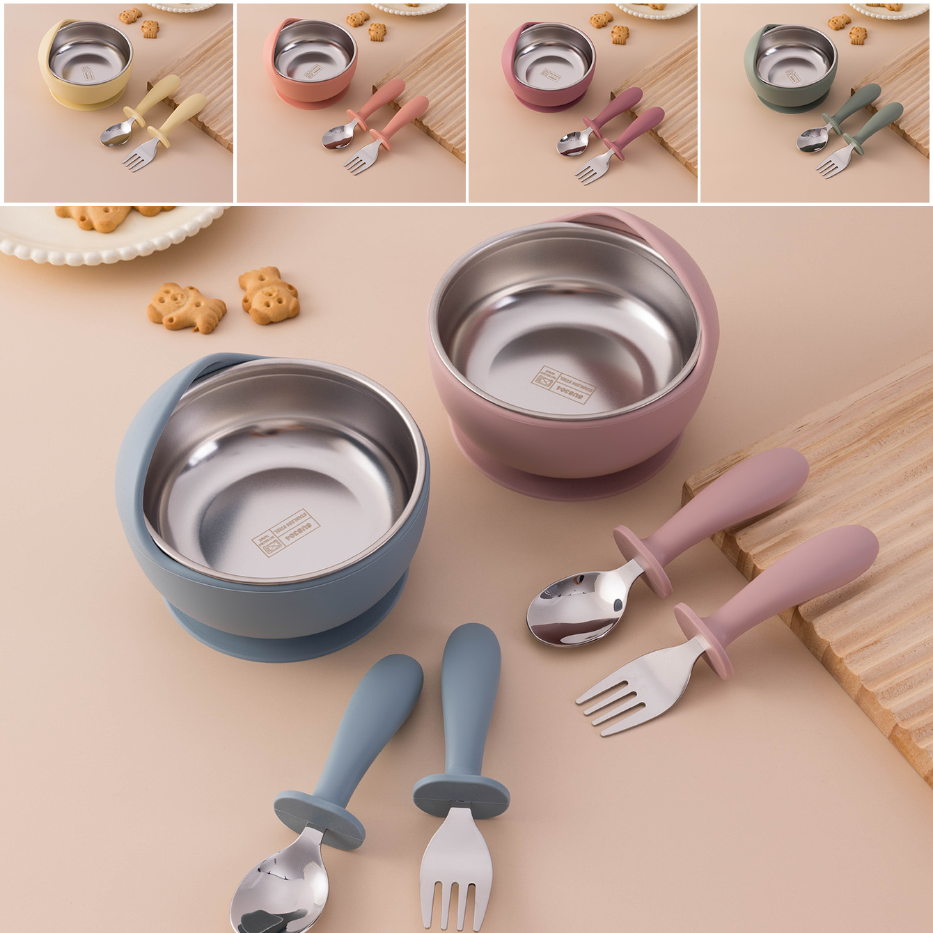 Renk Çocuklar 3 ADET Paslanmaz - Silicone Suction Bowl incelemesi ve fiyatı