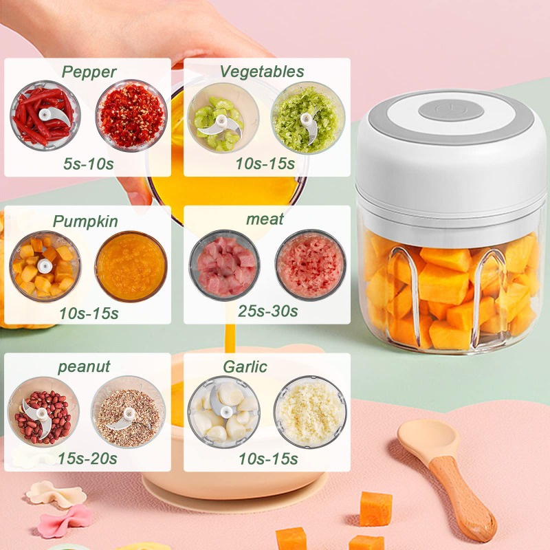 250ML elektrikli sarımsak deği - Baby Food Grinder Machine incelemesi ve fiyatı